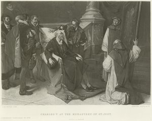 St Just gravür Manastırı'nda Charles V by Juliaan de Vriendt