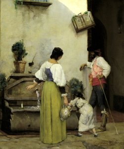 Su Teknesi, 1876-1877. by Julian Alden Weir