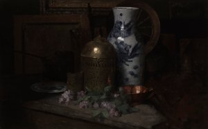 Stüdyoda Natürmort by Julian Alden Weir
