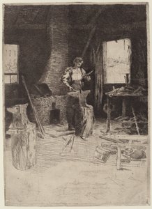 Demirci Dükkanı by Julian Alden Weir