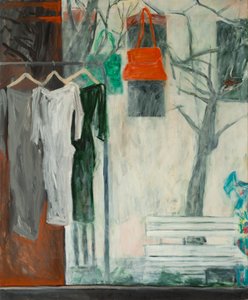 Giyim Mağazası, 2016 (tuval üzerine yağlı boya) by Julie Held