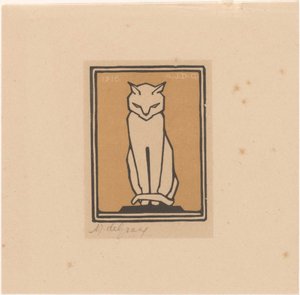oturan kedi by Julie de Graag (signed by artist)