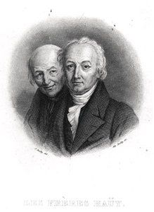 Hauy Kardeşler: Rene-Just (1743-1822) ve Valentin Hauy (1745-1822) Alphonse Boilly (1801-67) (gravür) (s/b fotoğraf) by Julien Leopold (after) Boilly