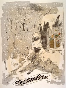 Esprili Şarap İllüstrasyonu 1946. Julien Pavil'in illüstrasyonu by Julien Pavil