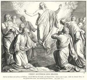Mesih Cennete Yükselir (gravür) by Julius (after) Schnorr von Carolsfeld
