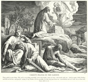 İsa'nın Bahçedeki Duası (gravür) by Julius (after) Schnorr von Carolsfeld