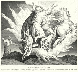 İlyas Cennete Alındı (gravür) by Julius (after) Schnorr von Carolsfeld