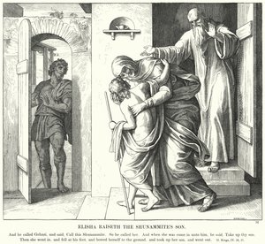 Şunamlı'nın Oğlu Elişa Raiseth (gravür) by Julius (after) Schnorr von Carolsfeld