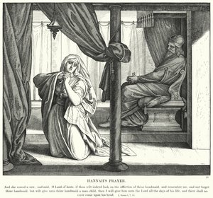 Hannah'nın Duası (gravür) by Julius (after) Schnorr von Carolsfeld