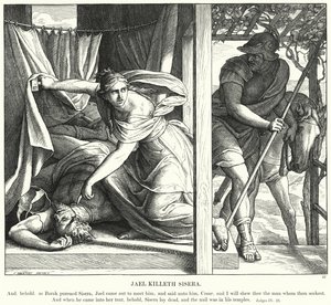 Jael Killeth Sisera (gravür) by Julius (after) Schnorr von Carolsfeld