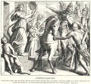Jephtha'nın Döküntü Yemini (gravür) by Julius (after) Schnorr von Carolsfeld