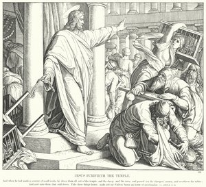 İsa Tapınağı Arındırır (gravür) by Julius (after) Schnorr von Carolsfeld