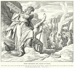 Musa Taş Masaları Kırar (gravür) by Julius (after) Schnorr von Carolsfeld