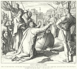 Pavlus'un Roma'ya Gelişi (gravür) by Julius (after) Schnorr von Carolsfeld