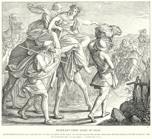 Rebekah'ın İshak'ı İlk Görüşü (gravür) by Julius (after) Schnorr von Carolsfeld