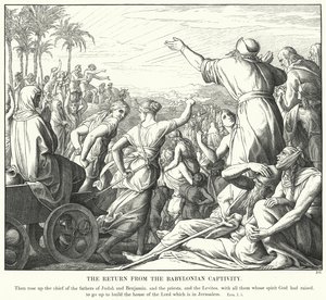 Babil Esaretinden Dönüş (gravür) by Julius (after) Schnorr von Carolsfeld