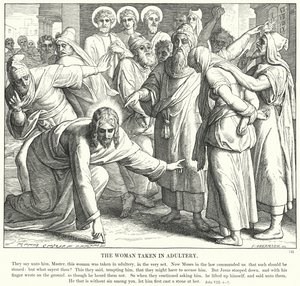 Zina Edilen Kadın (gravür) by Julius (after) Schnorr von Carolsfeld