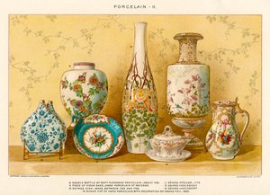 Avrupa Porselenleri, Julius Bien, 1880 dolayları (renkli litografi)