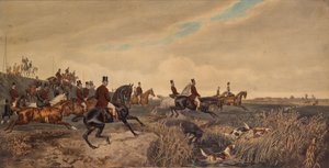 Bir parforce avı sırasında İmparatoriçe Elisabeth ile İmparator Franz Joseph I, 1880. by Julius Blaas von