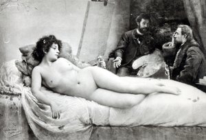 Emile Zola (1840-1902), sanatçının atölyesinde, 1891