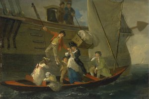 Evli Bir Denizcinin Vedası by Julius Caesar Ibbetson