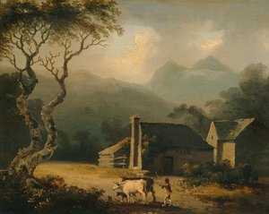 Toplanan Fırtına (panel üzerine yağ) by Julius Caesar Ibbetson