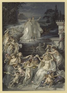 Bir Yaz Gecesi Rüyası (chromolitho) için İllüstrasyon by Julius Hoeppner