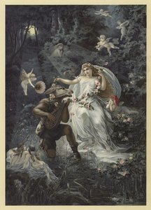 Bir Yaz Gecesi Rüyası (chromolitho) için İllüstrasyon by Julius Hoeppner