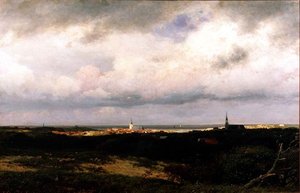 Lahey yakınlarında bir Sahil Görünümü by Julius Jacobus de Sande Bakhuizen