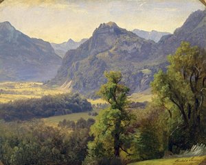 Brannenburg yakınlarındaki Inn Vadisi by Julius Lange