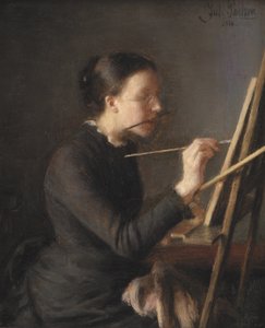 Ressam Agnes Paulsen, Sanatçının Kızkardeşi, Şövalesinin Başında