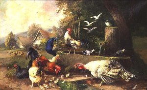 Pompalı Kümes Hayvanları by Julius Scheuerrer