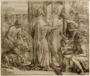 Mezmur Yazarı Davut - İbadet by Julius Schnorr von Carolsfeld