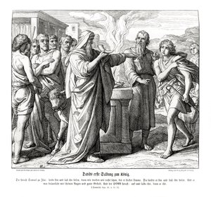 Davut İsrail Kralı olarak meshedildi by Julius Schnorr von Carolsfeld