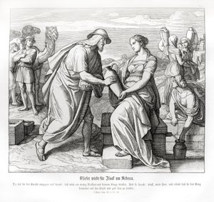 Eliezer ve Rebecca kuyuda, Genesis by Julius Schnorr von Carolsfeld