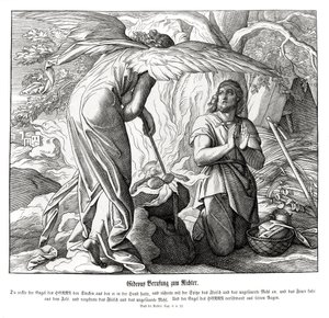 Gideon yargıç olarak adlandırılır, Yargıçlar by Julius Schnorr von Carolsfeld