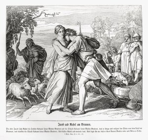 Jacob ve Rachel kuyuda, Genesis by Julius Schnorr von Carolsfeld