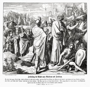 Yeroboam ve Rehoboam by Julius Schnorr von Carolsfeld