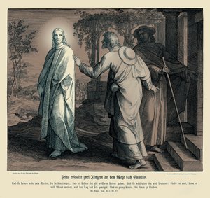 İsa iki öğrenciye görünüyor, Luka İncili by Julius Schnorr von Carolsfeld