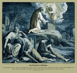 Getsemani Bahçesinde İsa, Matta İncili by Julius Schnorr von Carolsfeld