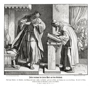 Yoşiya yasanın sözünü işitiyor, 2 Kral by Julius Schnorr von Carolsfeld