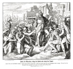 Yahuda Makabi düşmanlarını yener by Julius Schnorr von Carolsfeld