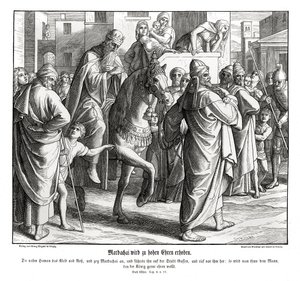 Mordekay kral tarafından onurlandırıldı, Ester by Julius Schnorr von Carolsfeld