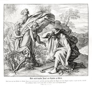Musa ve yanan çalı, Exodus by Julius Schnorr von Carolsfeld