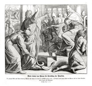 Musa, İsraillilerin kurtuluşunu talep ediyor, Exodus by Julius Schnorr von Carolsfeld