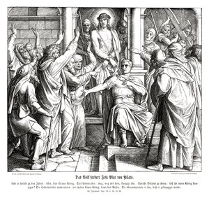 Pontius Pilatus, Yuhanna İncili by Julius Schnorr von Carolsfeld