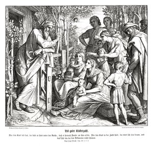 Çocuk yetiştirmek, Sirach Kitabı by Julius Schnorr von Carolsfeld