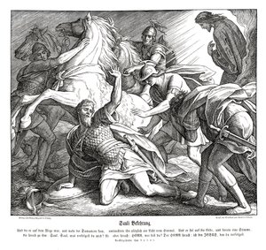 Şam yolunda Saul, Havarilerin İşleri by Julius Schnorr von Carolsfeld
