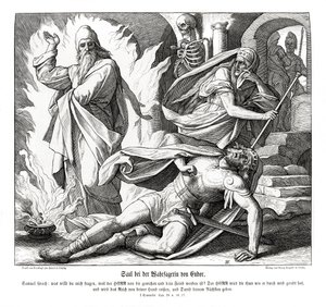 Endor cadısı ile Saul by Julius Schnorr von Carolsfeld