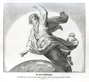 Yaratılışın ikinci günü, Genesis by Julius Schnorr von Carolsfeld